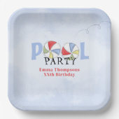 Summer Beach Balls Party Schattigee Aangepaste Papieren Bordje (Voorkant)