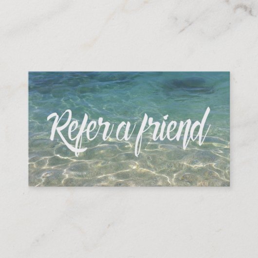 Summer Beach Beauty & Salon Reference Kaart (Voorkant)