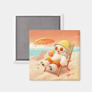 Summer Beach Beer Magneet