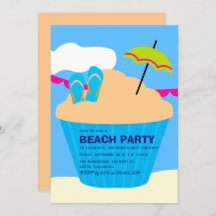 Summer Beach Birthday Party Invitation