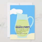Summer Beach Birthday Party Invitation Kaart (Voorkant)