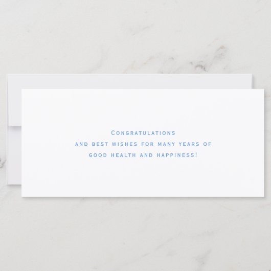 Summer Beach Blue White Happy Retirement Kaart (Achterkant)