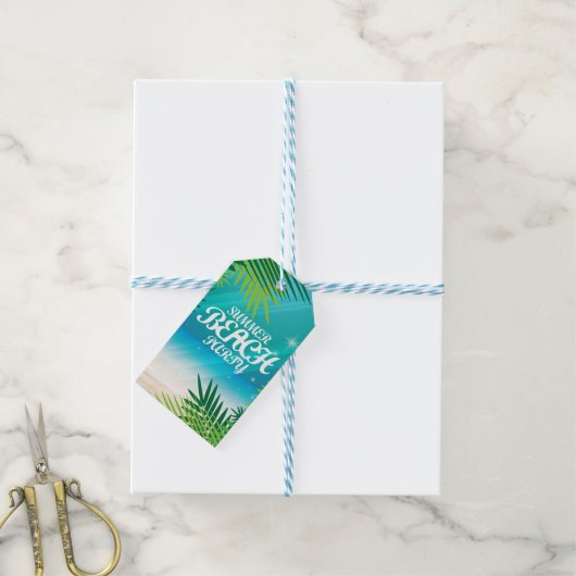 Summer Beach Cadeaulabel (Met Touw)