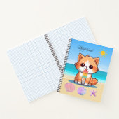 Summer Beach Cat Notitieboek (Binnen)