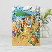 Summer Beach Cats Kaart (Staand voorkant)