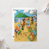 Summer Beach Cats Kaart (Voorkant / Achterkant in situ)