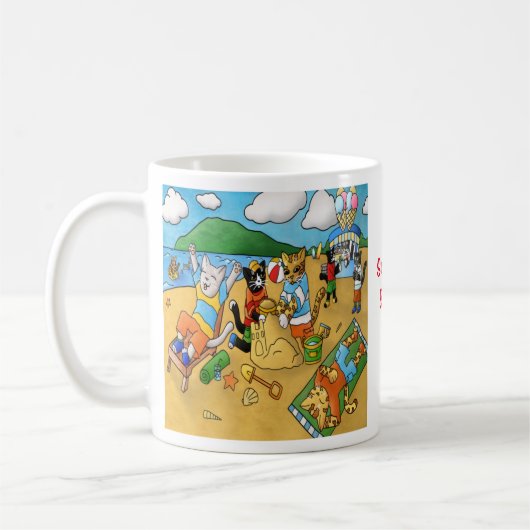 Summer Beach Cats Koffiemok (Links)