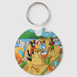 Summer Beach Cats Sleutelhanger