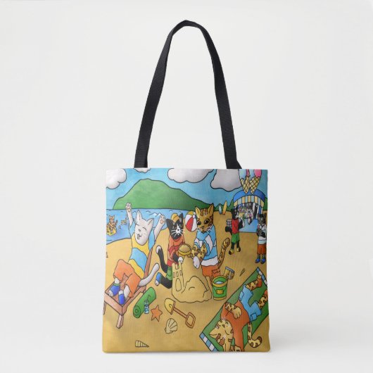 Summer Beach Cats Tote Bag (Voorkant)