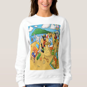 Summer Beach Cats Trui