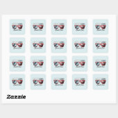 Summer Beach Crew - Zomervibes Vierkante Sticker (Vel)