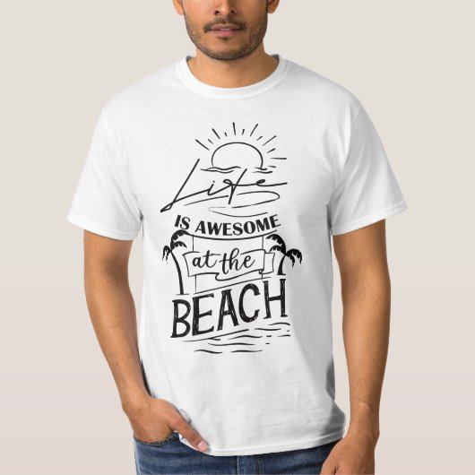 Summer Beach Design T-shirt (Voorkant)
