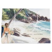 Summer Beach Destination Wedding Dank u Groot Cadeauzakje (Voorkant)