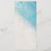 Summer Beach Destination Wedding Menu Cards (Achterkant)