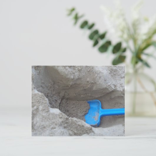 Summer Beach Digging Sand Shovel, Scoop, Pspelen Briefkaart (Staand voorkant)