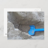 Summer Beach Digging Sand Shovel, Scoop, Pspelen Briefkaart (Voorkant / Achterkant)