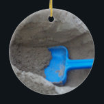 Summer Beach Digging Sand Shovel, Scoop, Pspelen Keramisch Ornament<br><div class="desc">Summer,  Beach,  Digging Sand Shovel,  Scoop,  Pspelen</div>