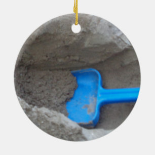 Summer Beach Digging Sand Shovel, Scoop, Pspelen Keramisch Ornament