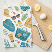 Summer Beach Essentials Pattern (1) Theedoek (Quarter Fold)