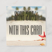 Summer Beach Event Party Visitekaartje (Achterkant)