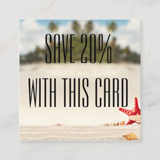 Summer Beach Event Party Visitekaartje (Achterkant)