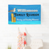 Summer Beach Familie Renion Verzamelen Zee meeuw b Spandoek (Insitu)