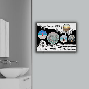 Summer Beach Fun Instagram Collage Poster