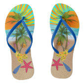 Summer Beach Fun Teenslippers (Voetbed)