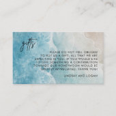 Summer Beach Gift Registry Huwelijksreis Fonds Bru Informatiekaartje (Voorkant)