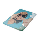 Summer Beach Girl Anime Bath Mat (Gekanteld)