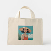 Summer Beach Girl Anime Tiny Canvas tas (Achterkant)