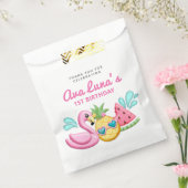 Summer Beach Girl Birthday Goody Bedankzakje (Gezegeld)