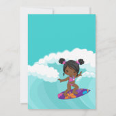 Summer Beach Girl Birthday Party Kaart (Achterkant)