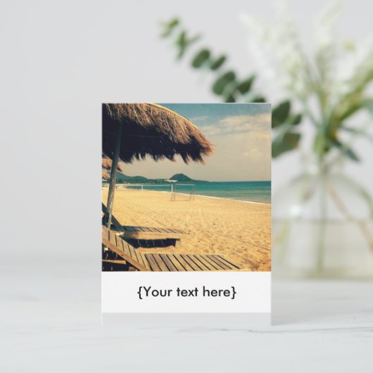 Summer Beach Greeting Briefkaart (Staand voorkant)