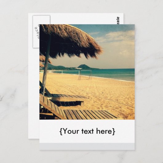 Summer Beach Greeting Briefkaart (Voorkant / Achterkant)