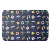 Summer Beach Holiday Blue Pattern Badmat (Voorkant)