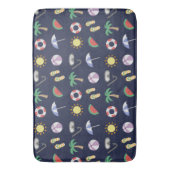 Summer Beach Holiday Blue Pattern Badmat (Voorkant Verticaal)