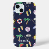 Summer Beach Holiday Blue Pattern - Gepersonalisee Case-Mate iPhone Case (Achterkant)