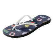 Summer Beach Holiday Blue Pattern Teenslippers (Schuin)