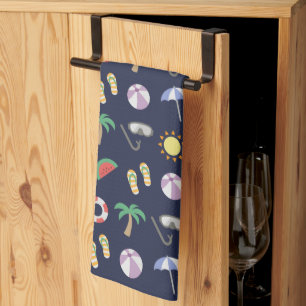 Summer Beach Holiday Blue Pattern Theedoek