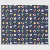 Summer Beach Holiday Pattern Cadeaupapier (Vlak)
