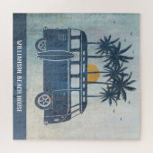 Summer Beach House Retro Surf Van Legpuzzel (Horizontaal)