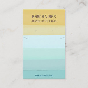 Summer Beach Jewelry Display Kaart Visitekaartje