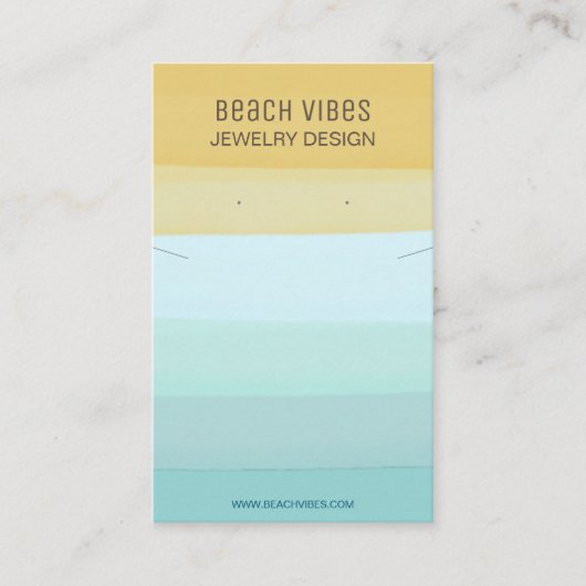 Summer Beach Jewelry Display Kaart Visitekaartje (Voorkant)