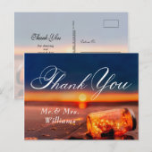 Summer Beach Mason Jar Blue Night Dank je wel Briefkaart (Voorkant / Achterkant)