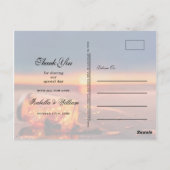 Summer Beach Mason Jar Blue Night Dank je wel Briefkaart (Achterkant)