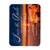 Summer Beach Mason Jar Blue Night Save the Date Magneet (Verticaal)