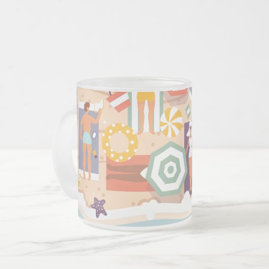 Summer Beach Matglas Koffiemok (Voorkant links)