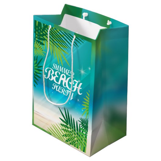 Summer Beach Medium Cadeauzakje (Achterkant Gekanteld)