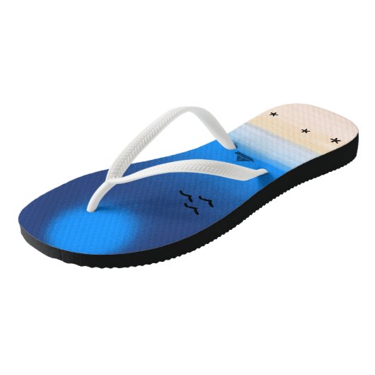 Summer Beach Midnight Blue Teenslippers (Schuin)